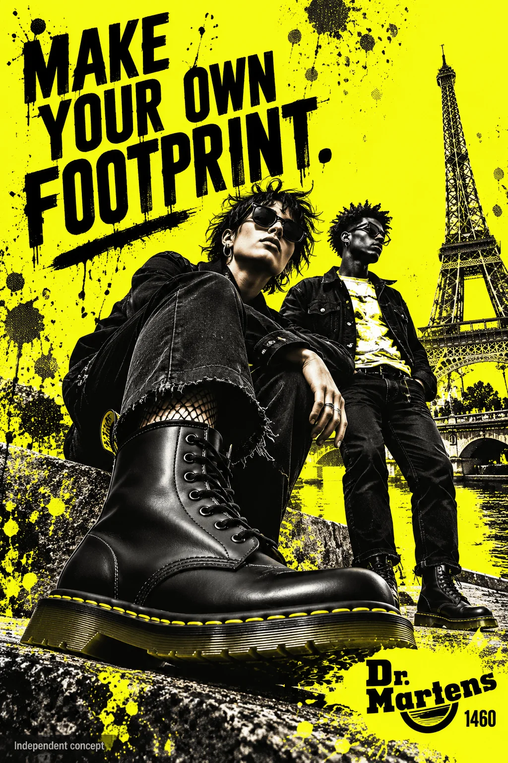 Make Your Own Footprint, Print ad / poster for Dr. Martens (unofficial)