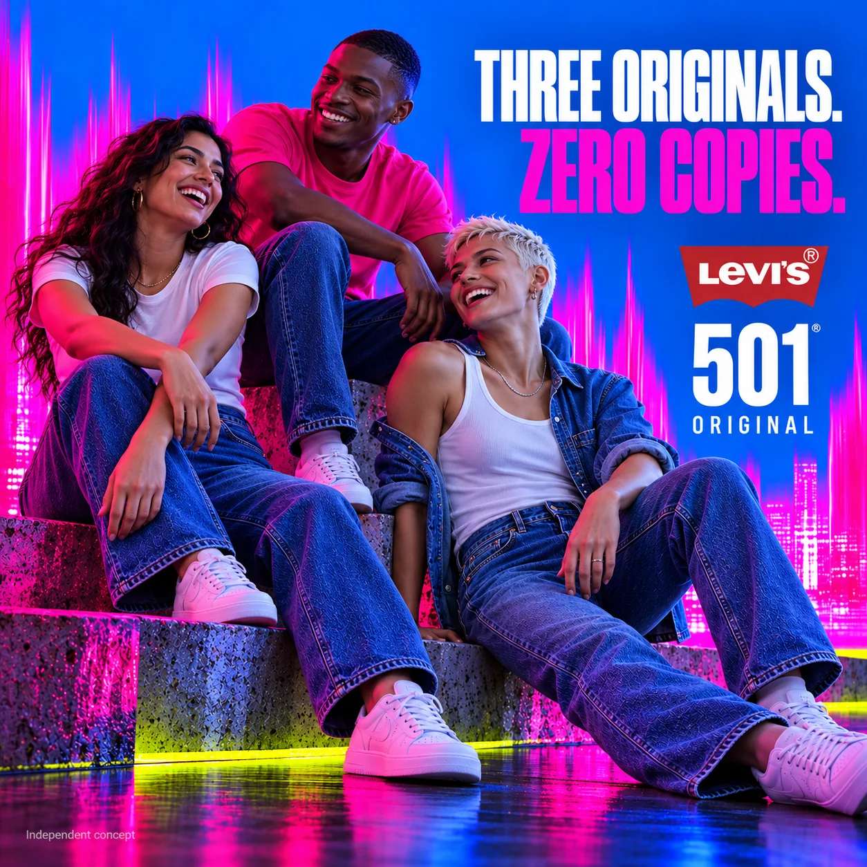 Three Originals. Zero Copies., Social / print ad for Levi's