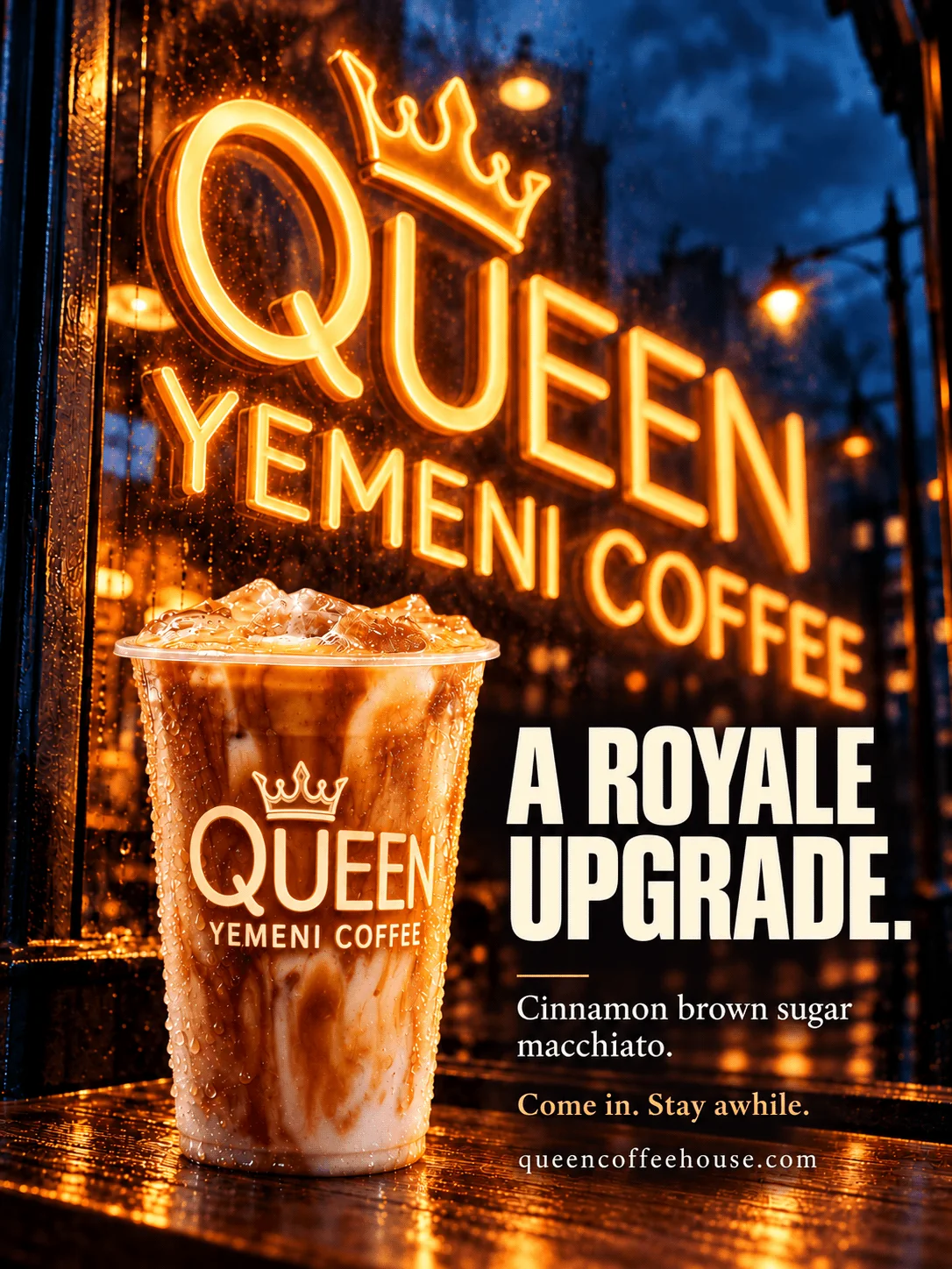 A Royale Upgrade., Poster for Queen Yemeni Coffee