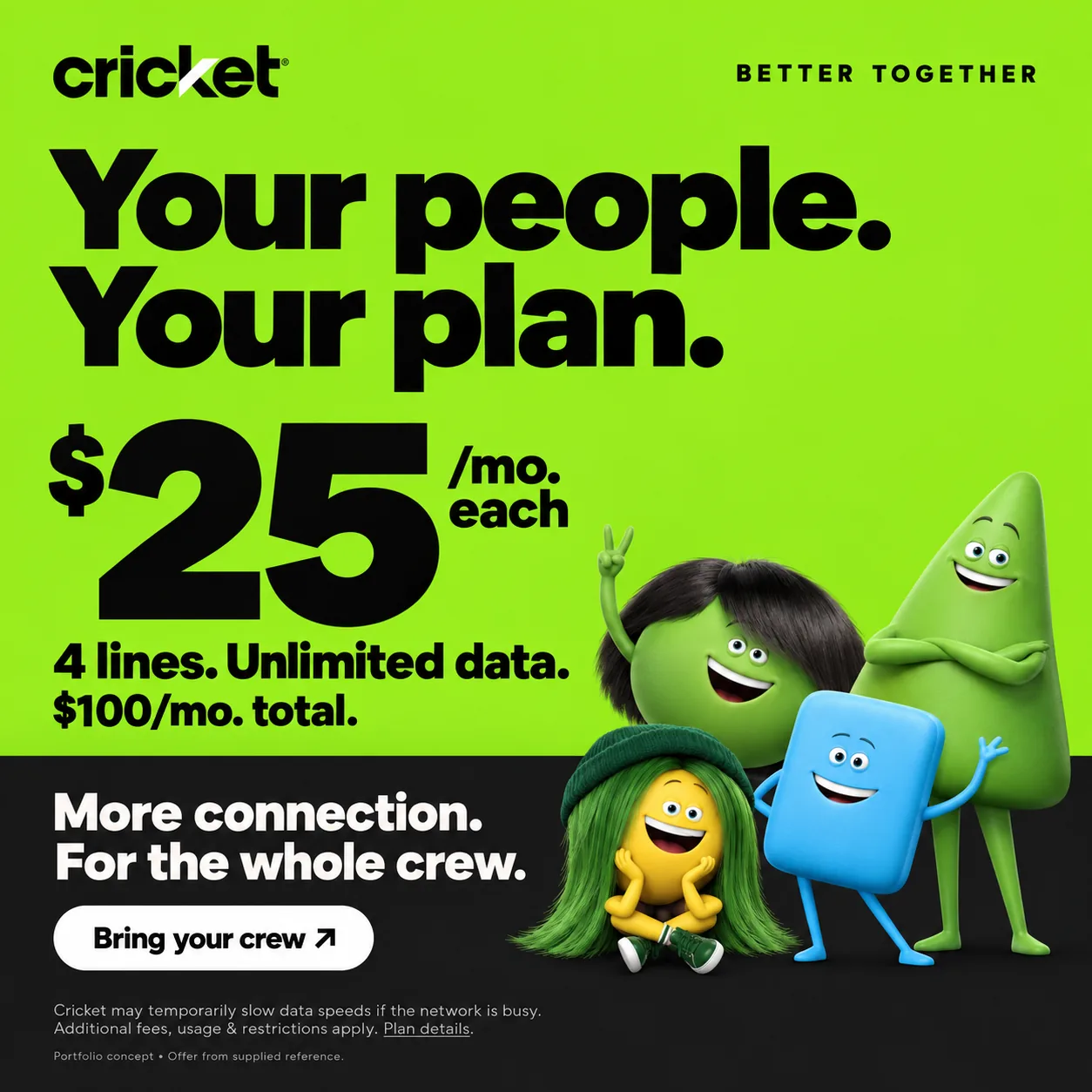 Your people. Your plan. — Cricket Wireless · Better Together
