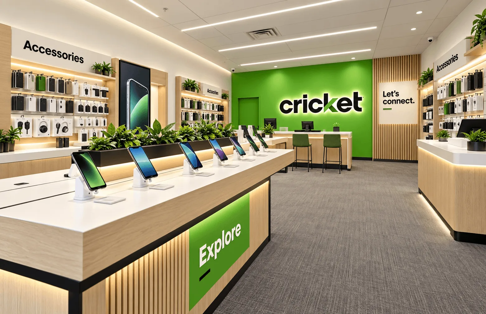 Let's connect. — Cricket Wireless · Store environment