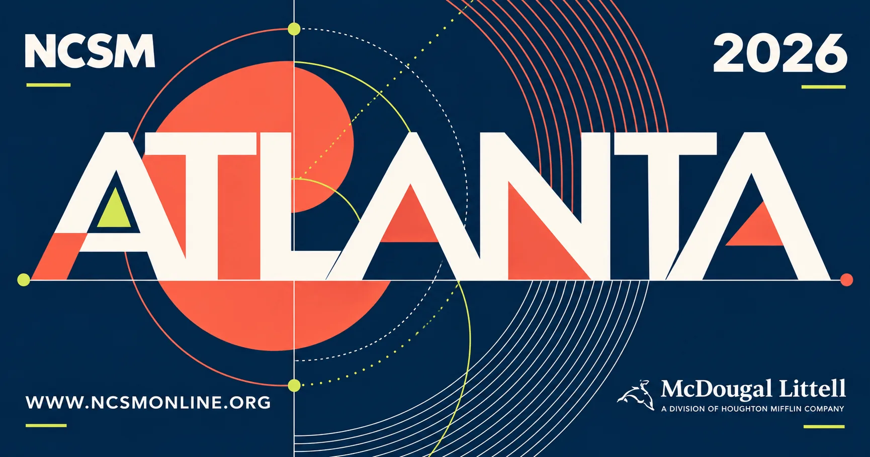 NCSM Atlanta — McDougal Littell · Conference banner