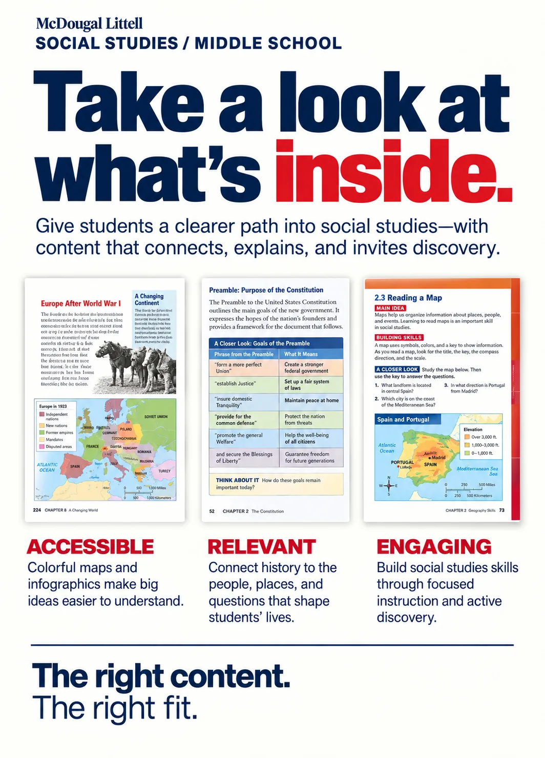 Take a look at what's inside. — McDougal Littell · Social Studies
