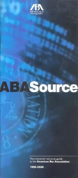 Original 1998 ABA Source cover for the American Bar Association in blue, archive file