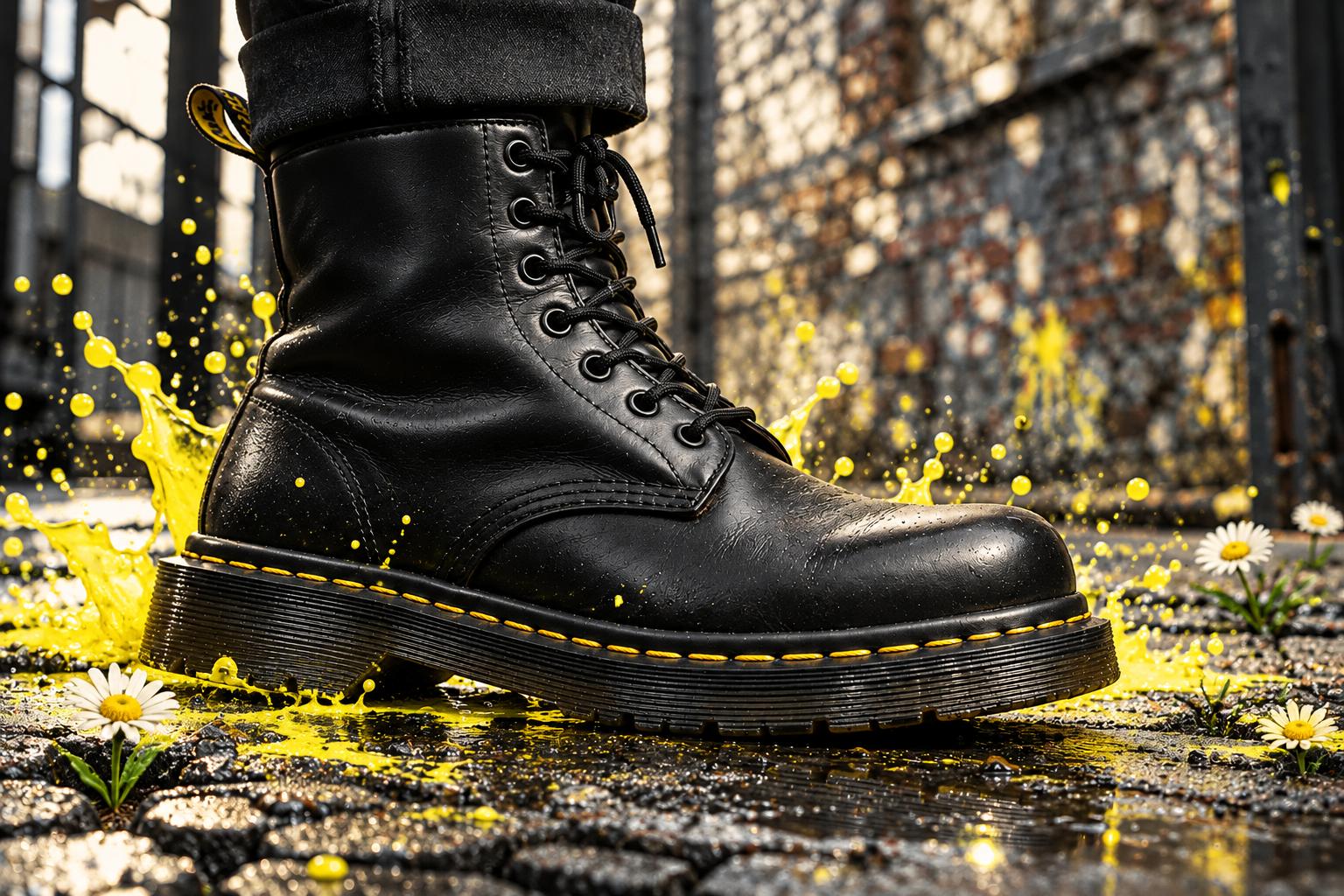 Dr. Martens concept supporting image: Study: the 1460 on concrete.